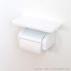 OKA Fill+fit One-Touch Toilet Paper Holder with Shelf, White (Home Convenience Plan Paper Holder)
