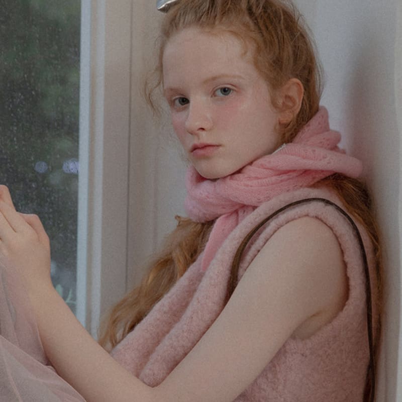 Mellotory 100% Kaschmir Häkel-Schal Stola (Rosa)