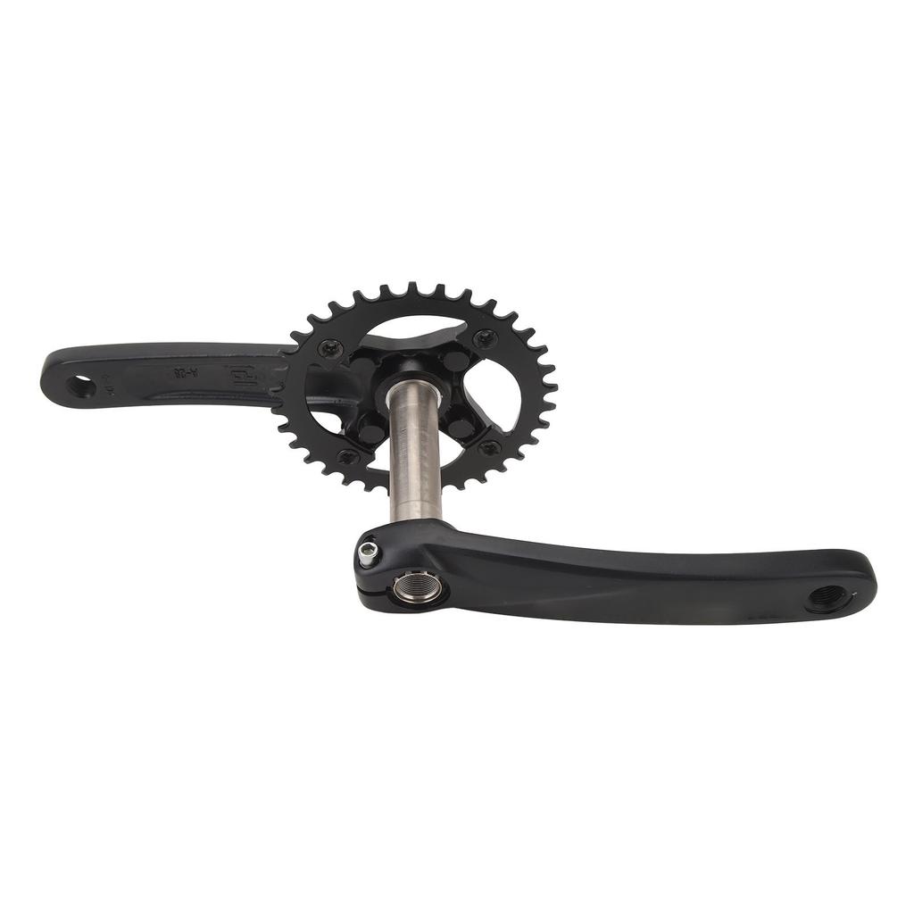 Mountain Bike Crank Arm Set Hollow One Piece Positive Negative Teeth 34T Aluminum Alloy Bicycle Crank Set
