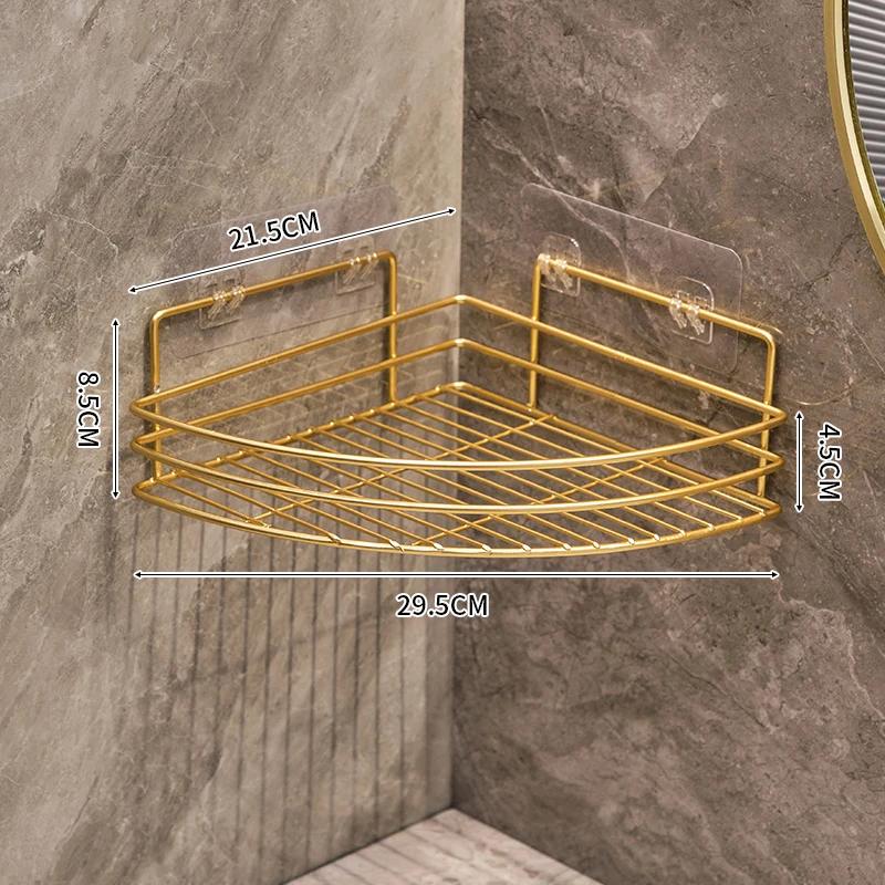 Bathroom storage rack Triangle storage rack Shower corner wash basin wall mounted skincare product storage rack household items
