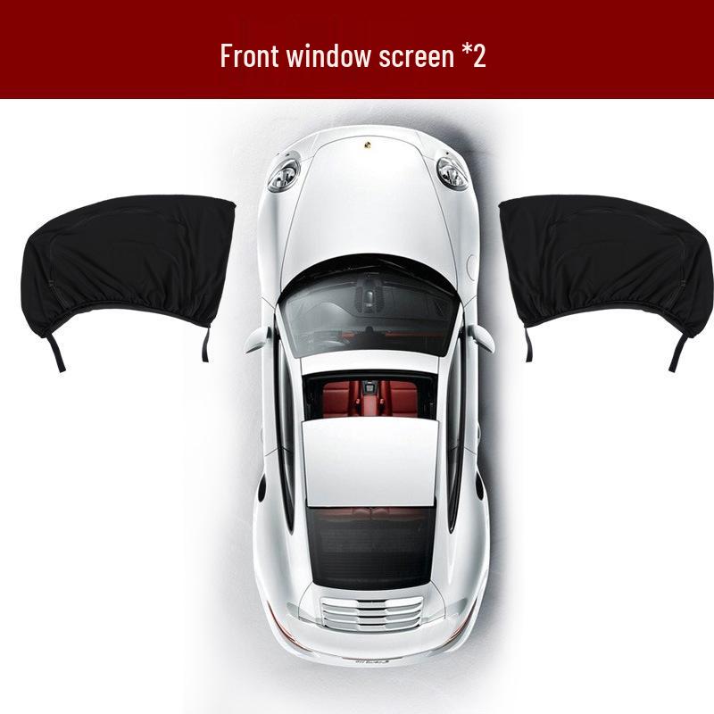 Car Window Sunshade: Zippered Anti-Mosquito, Sun Protection, Heat Insulation, and Blackout Curtain