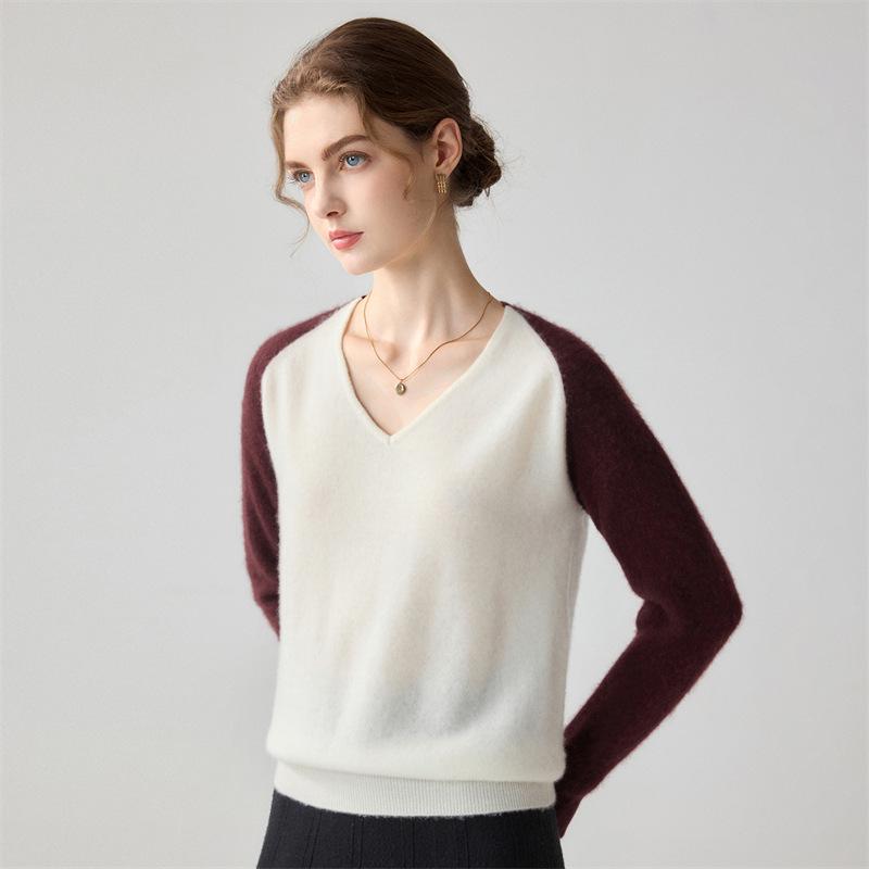 Lekasha Women's 100% Pure Cashmere Long-Sleeve Sweater - Warm Knitted Base Layer