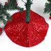 Christmas Tree Skirt W/ Small Sequin Mini Xmas Tree Skirts Small Tree Skirt for Home Party Holiday Indoor Outdoor Decorations