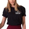 Stylisches T-Shirt mit Nummern-Kronen-Print für Damen und Herren, perfekt für legere Sommerkleidung
