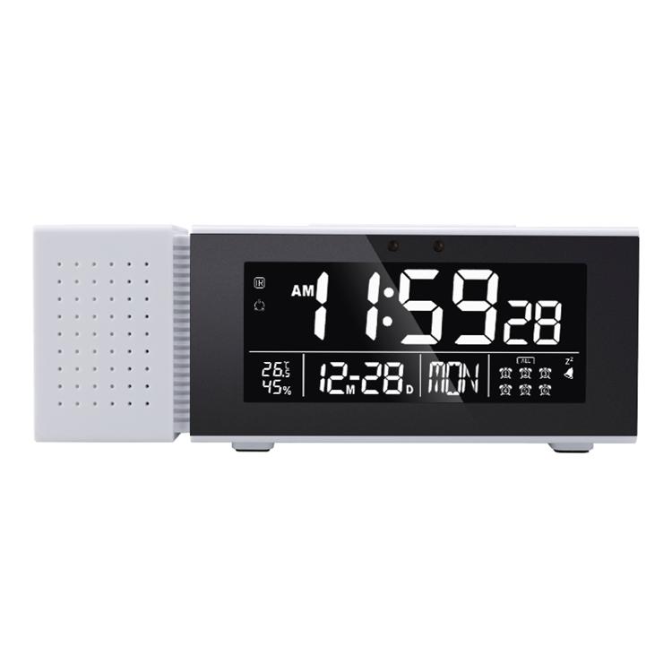 Multifunction LED Digital Alarm Clock FM Radio Clock with Night Light Mini Desk Clock for Bedroom белый
