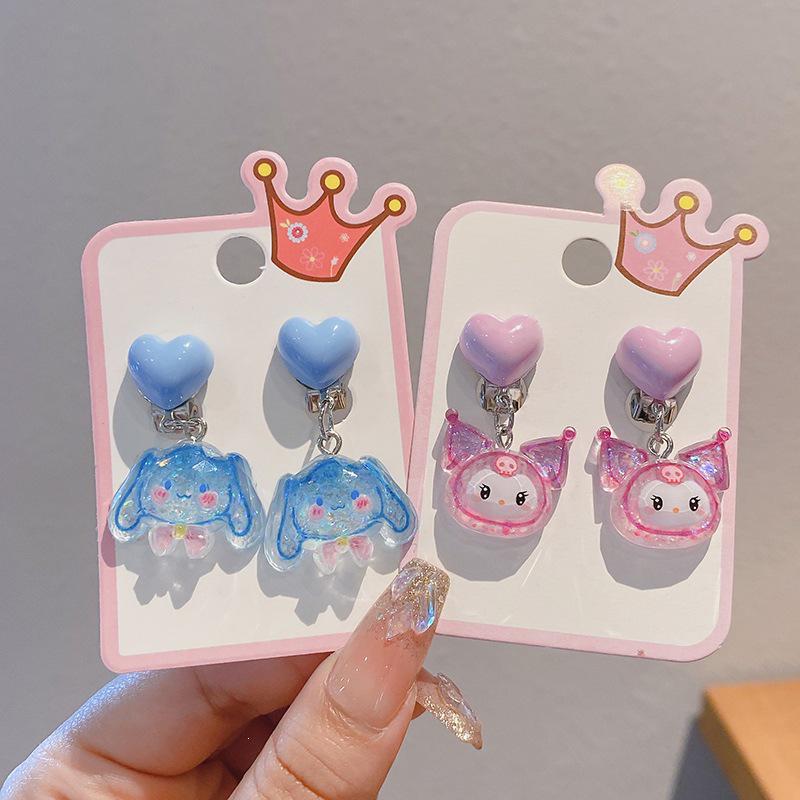 Pain-Free Dopamine Sanrio Princess Ear Clip for Girls – No Piercing Required