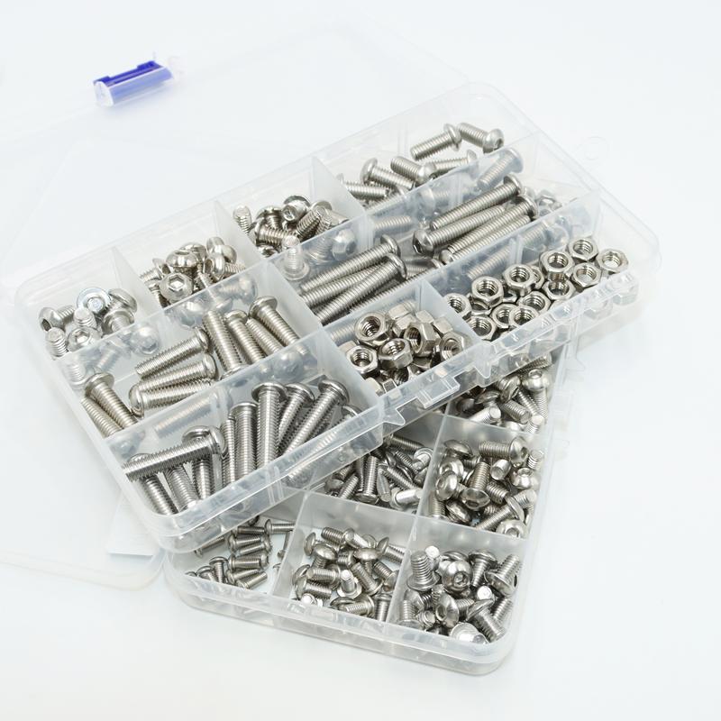 Round Pan Head Hexagon Socket Screw M2 M3 M4 M5 M6 A2 304 Stainless Steel Hex Mushroom Button Head Allen Bolt Nut for Motorcycle