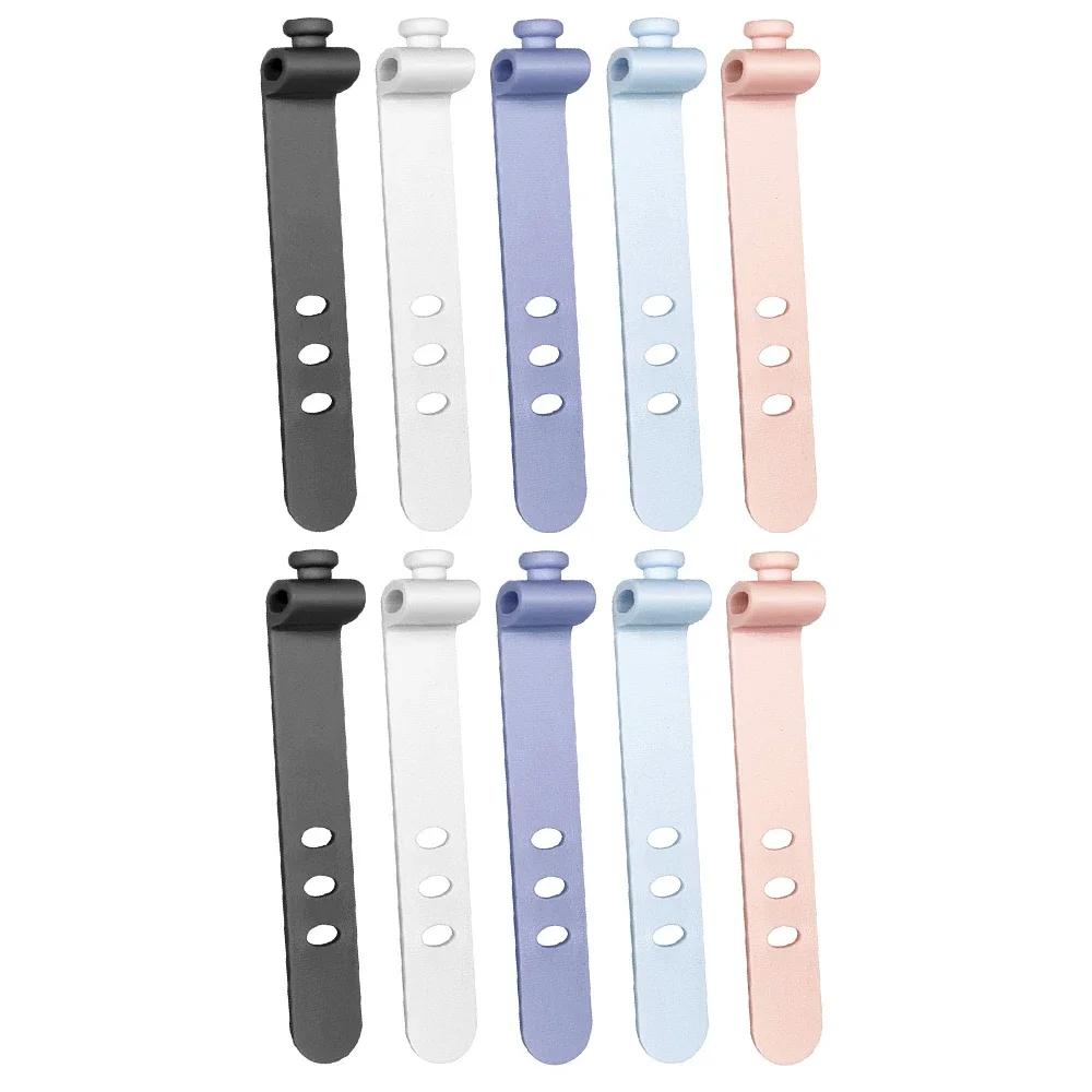 10/5/1pcs Reusable Fastening Cable Ties Cord Organizer for Earphone Mouse Cable Winder Portable Soft Silicone Wire Organizer