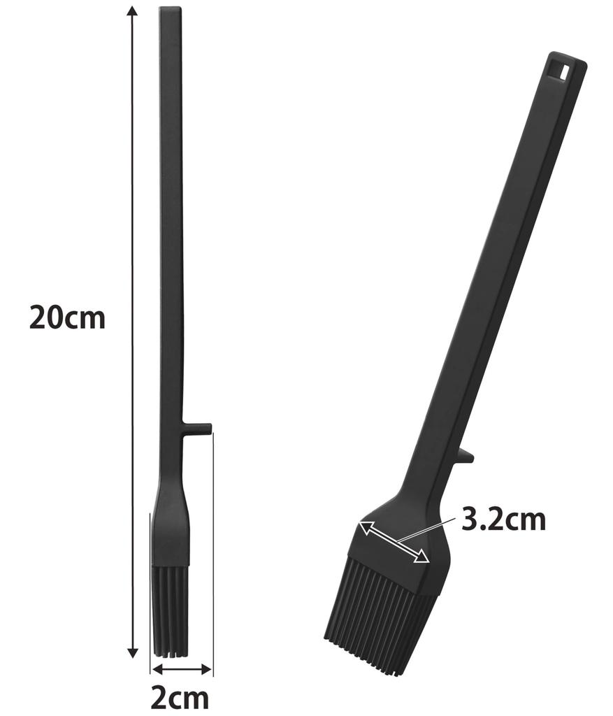 Torre Yamazaki Silicone Cozinhar x D2 x Lava-louças Escova de Cozinhar Flutuante para 1774 Escova, Preto, L3.2 A20cm, Seguro, Ponta, Untar,