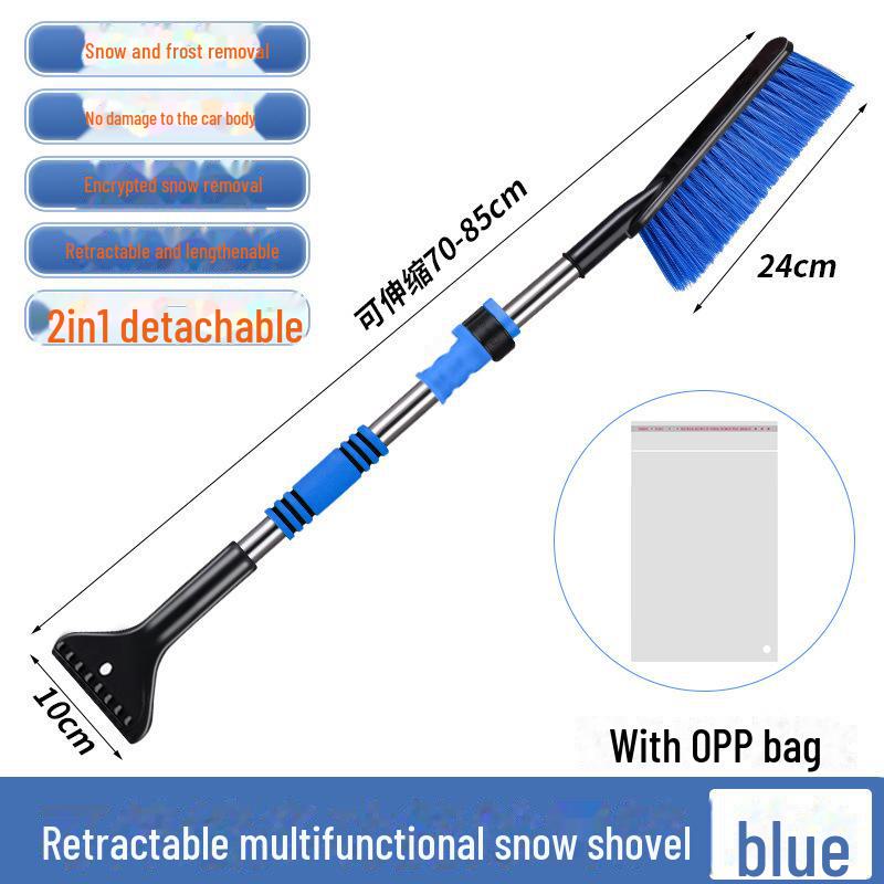 

Выдвижная автомобильная лопата для снега и скребок для удаления наледи со щеткой для размораживания окон и удаления снега Single Unit