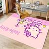 Office Rug Hello Kitty, Flowers Anti-Slip Rug, Machine Washable for Living Room, Bedroom, Office, Multiple Sizes, Bedroom Mat, Decorative Mat, Durable