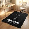 Personalized Crystal Velvet Carpet,Travis Scott Custom Printed Name, Plush Area Rug For Home Indoor Decor