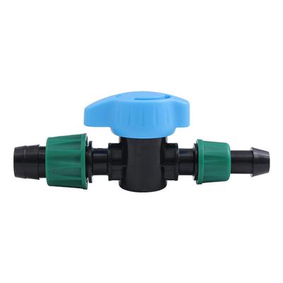 10pcs 16mm in-Line Ball Valve Drip Irrigation Plastic Water Valve Barbed Ball Valve Water,Oil,Gas for 1/2 and 5/8 Inch Tubing