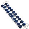 Natural Iolite Quartz Gemstone Handmade 925 Sterling Silver Bracelet 7-8" l9H80