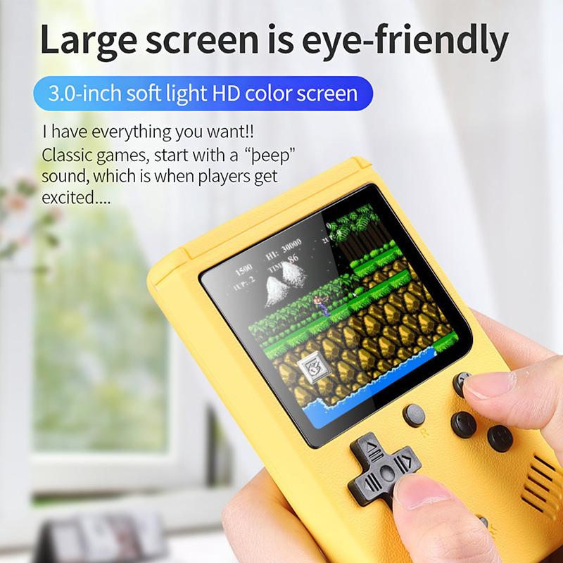 Portable Mini Handheld Video Game Console 8 Bit 3.0 Inch Color Lcd Kids Color Game Player 500 In 1 Games Single Player Version