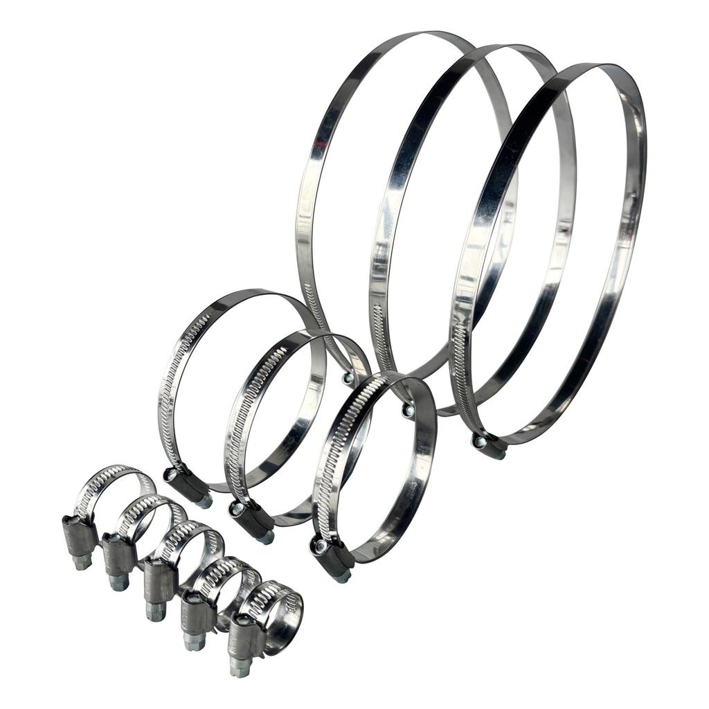 Set of worm clamps W2 Ø12-20 mm, width 12 mm 10 pcs - stainless steel