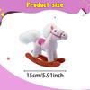 15cm Rocking Horse Toy Doll Decor Cute Realistic Hugging Stuffed Animal Farm Decoration