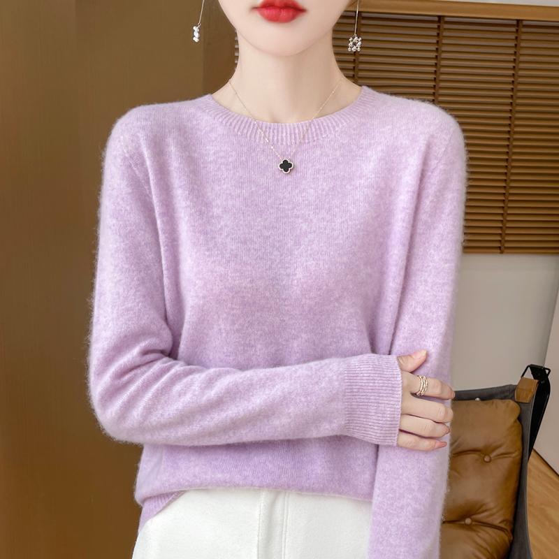 Women Sweater 100% Wool MODERN NEW SAGA Knit Pullover O-neck Thin Spring Autumn Jumpers Female Knit Tops