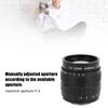 50mm F1.4 C Mount Lens Used with Adapter Ring for Canon Mirrorless Camerablack