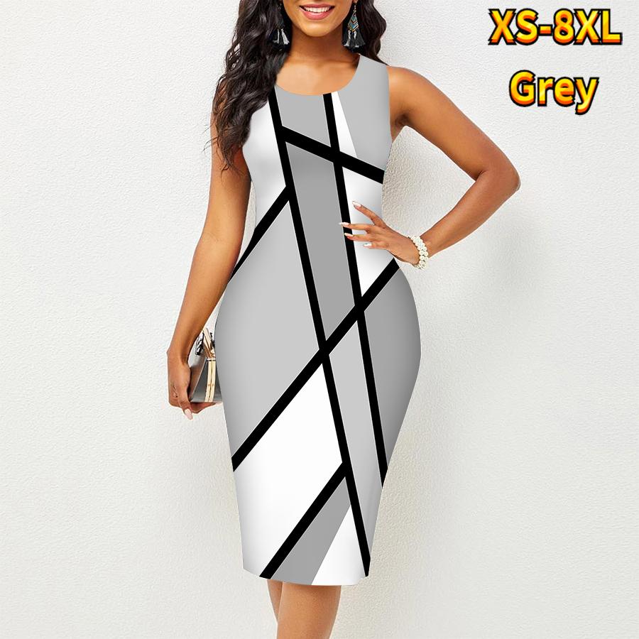 Women's Dress Sling SummerOblique Stripe Print Dresses Tight Sleeveless Slim Fit Sexy Fashion Top Clothing
