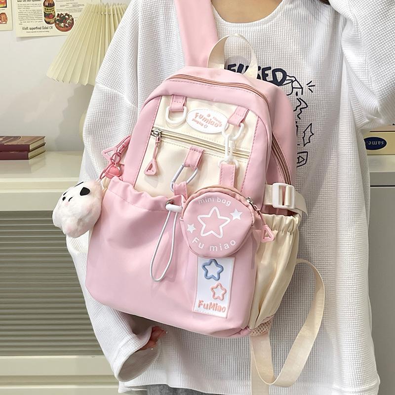 Schoolbag Large Capacity Women's School Bag 1011 New ins Small Fresh Backpack Fashion Versatile College Student Computer Backpack