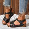 Fashion Women's Summer Fashion Wedge Sandals Lightweight Buckle Strap Platform Gladiator Sandals Woman Comfort Non Slip Beach Sandalias
