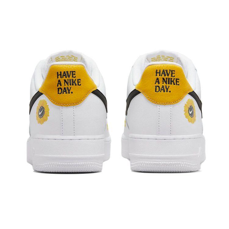 Air Force 1 07 LV8 2 Have A Nike Day Herren-Sneaker Weiß Schwarz Dunkelgelb DM0118-100