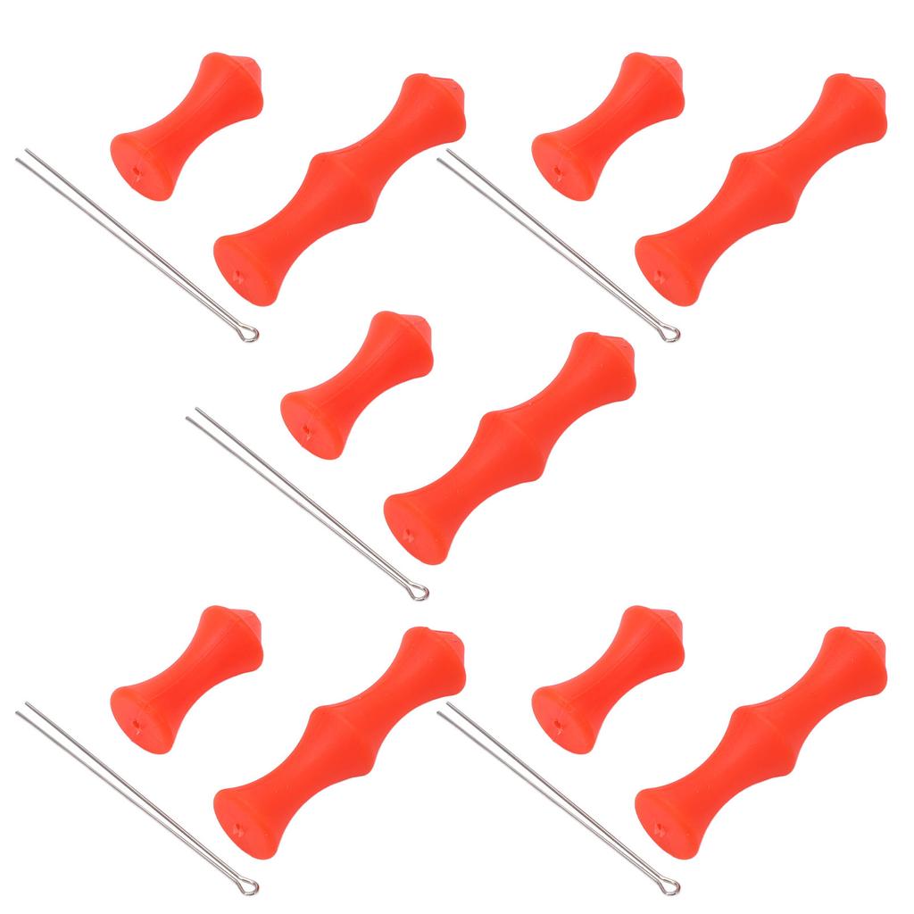 5 Sets Bowstring Tabs Guard Soft Silicone Archery Fingers Protector with Mounting Pin for Outdoor Shooting