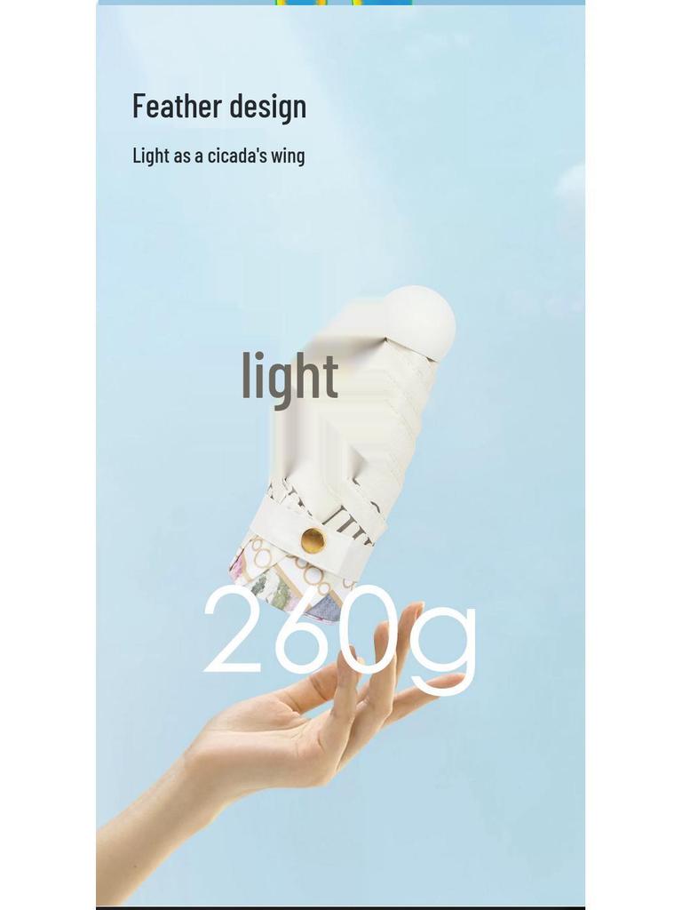 Świeży Styl Przenośny Mini Automatyczny Składany Parasol Damski z Ochroną Przeciwsłoneczną i UV