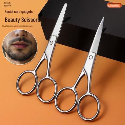Stainless Steel Men's Beard and Eyebrow Grooming Scissors Set