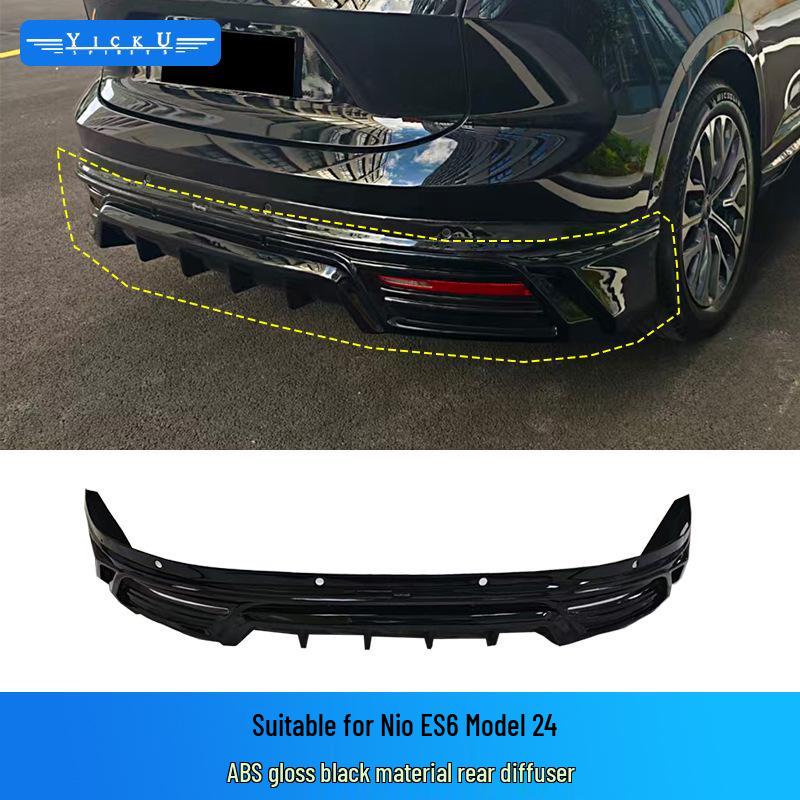 NIO ES6 Upgrade: Pluto Bright Black Aero Kit (Front Lip, Rear Lip, Tail Wing, Top Wing) for 2023-2024 Models