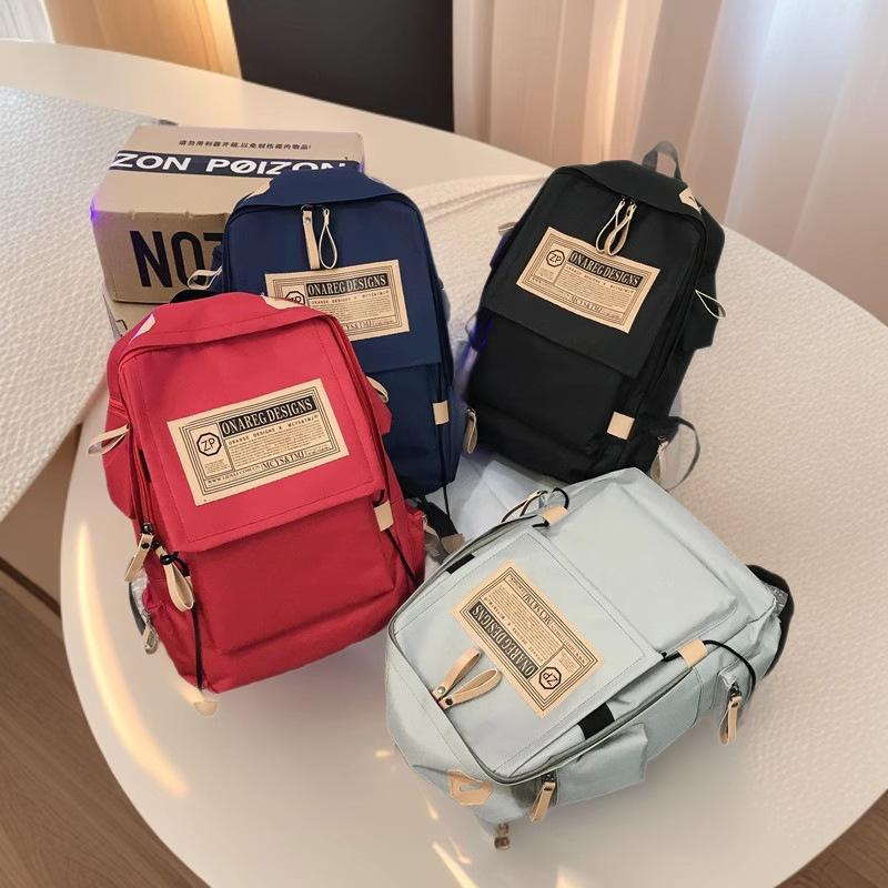 Fashionable Couple Backpacks Korean Style Cool Men's Backpacks and Women's Backpacks Wholesale Lightweight Student Schoolbags