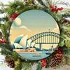 Metal Wall Decor Opera House Harbor Bridge Artwork Living Dining Office