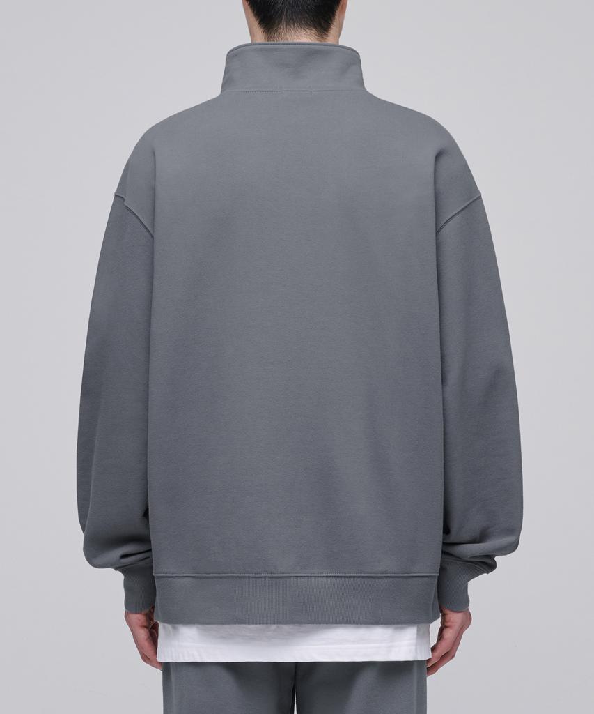 MUSINSA STANDARD Oversized Half Zip Sweatshirt [Gray]