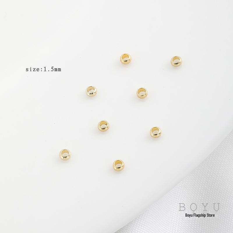 14K Gold Positionierverschluss Schließe Clip für DIY Perlenkette - Farbbeständige Perlenendkappe