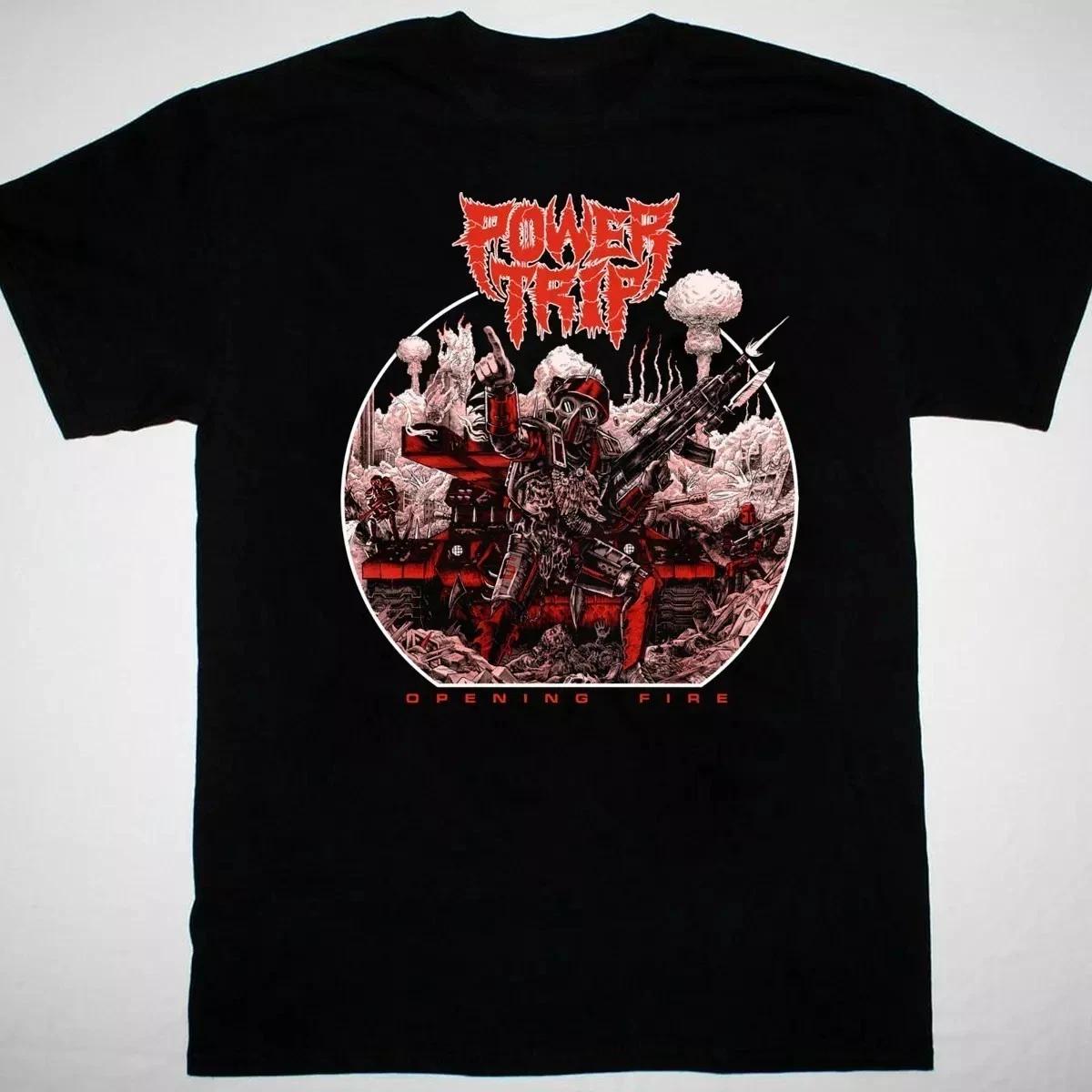 Power Trip Opening Fire Graphic T-Shirt Vintage Metal Band Tee Unisex S-5XL 4XL