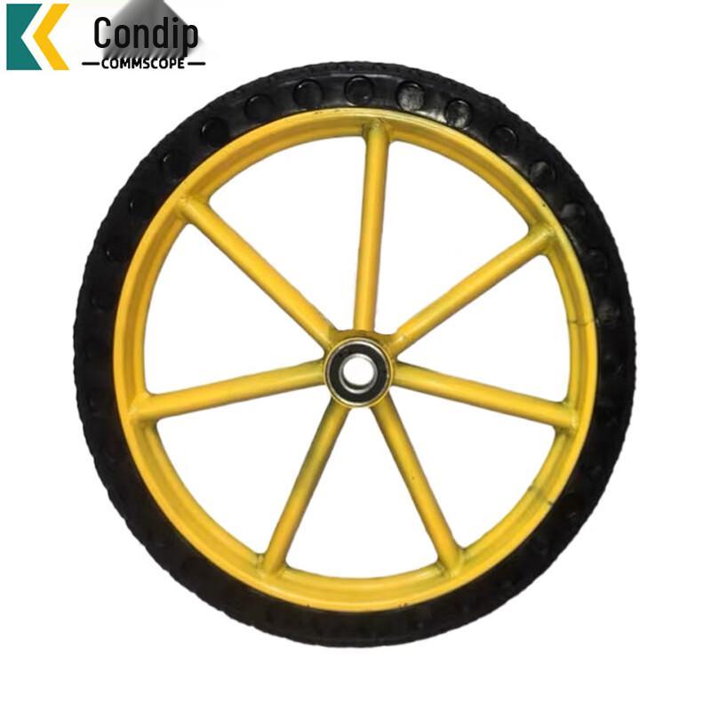 Solid Rubber Handcart Wheel with 18-inch Steel Rim