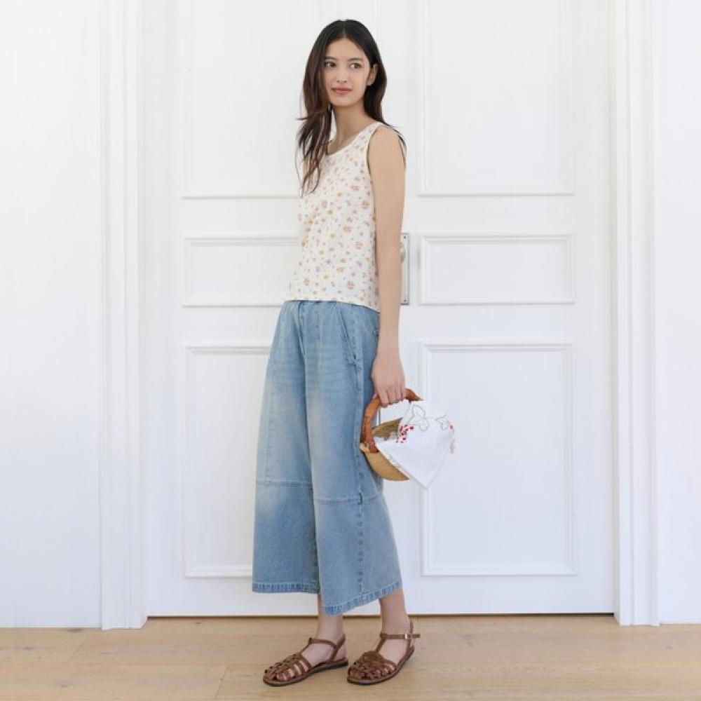Thursday Island Sleeveless Top With Embroidered Trimming T264msl233w