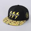 Flat Brim Baseball Cap with Unique Lightning Embroidery - Hip Hop Style Wide Brim Sun Visor