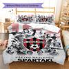 Literie Modèle FC Spartak Trnava, Ensemble Couette Housse de Couette Taie d'oreiller Cadeau d'Anniversaire pour la Maison(1 housse de couette + 2 taies d'oreiller, sans garniture.)