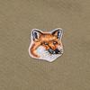 Maison Kitsune Khaki Beige Fox Head Crew Neck Sweatshirt Tops M khakiUsed