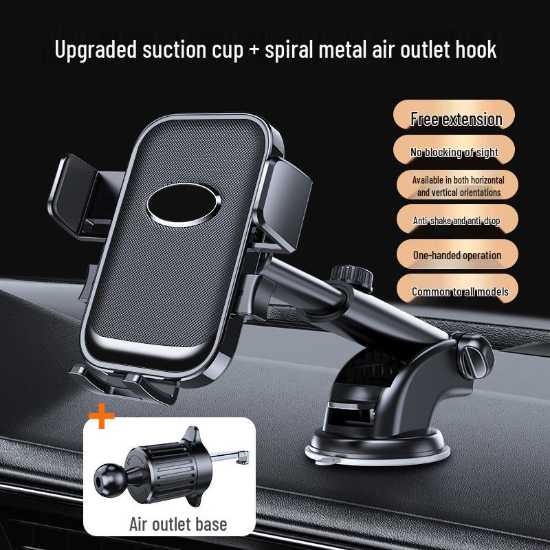 Παγκόσμια Βάση Τηλεφώνου για Ταμπλό Αυτοκινήτου & Αεραγωγό με Βεντούζα (Μοντέλο 2025)
