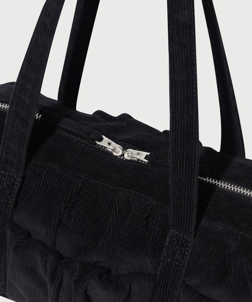 Covernat Woman Clover Heart Bubble Corduroy Duffle Bag Black