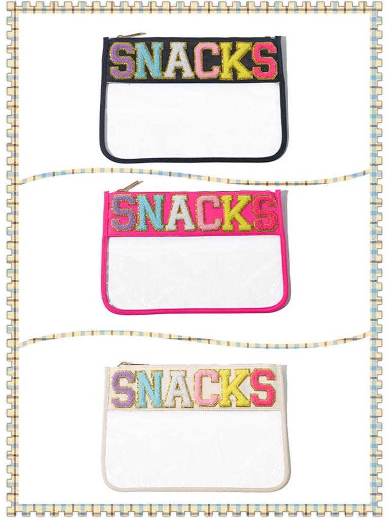 Embroidered PVC Transparent Travel Set: Cosmetics, Toiletries, Towel, File Storage Bag