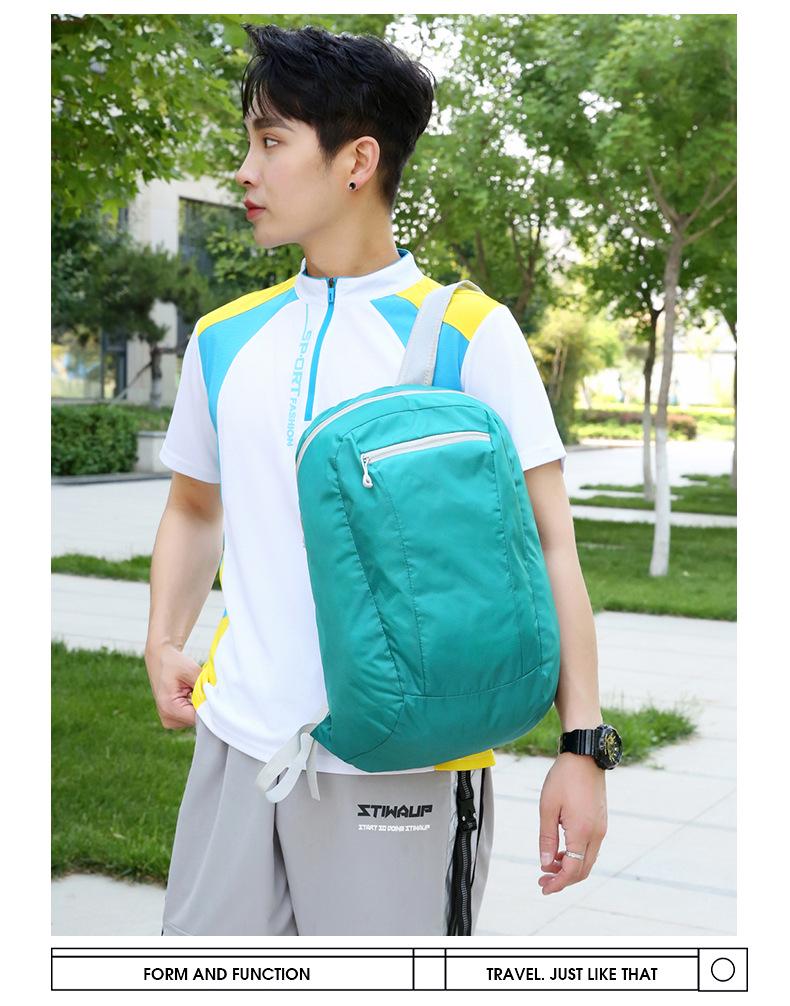 Cross-border Foldable Lightweight Travel Backpack, Large Capacity, Printed Logo, Outdoor & School Use