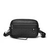 Business Printing Handbag Style Vintage Multi-Functional Crossbody Bag PU Leather Waist Strap Shoulder Bag Men