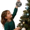 Christmas Nature's Bird Glass Tree Ornaments Xmas PVC Clear Balls Crystal Glass Hanging Pendant for Home Holiday Party Decor