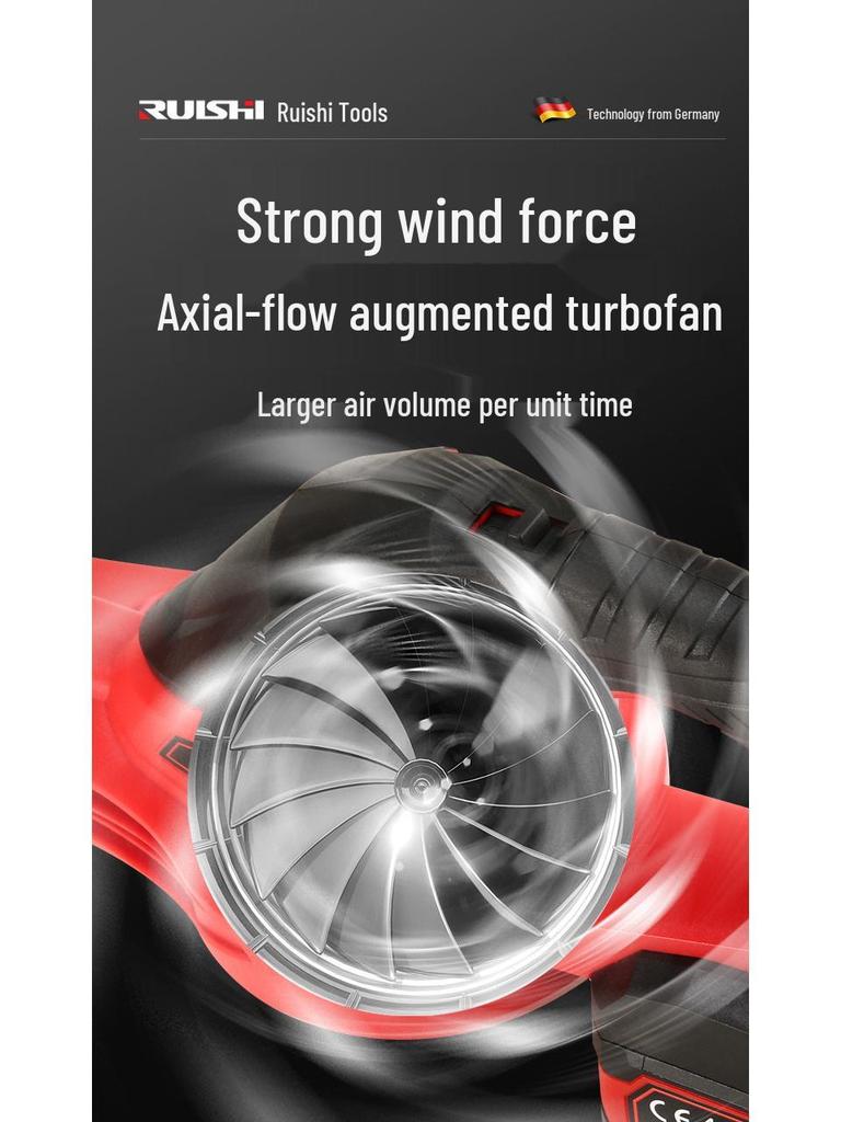 Ruishi High-Power Rechargeable Hair Dryer & Dust Blower/Vacuum for Home & Industrial Use