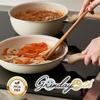 Kakusei Grinday with NB-45 Frying Pan, 26cm, Warm Ivory, Induction Compatible, Ceramic Coating, Stylish and Cute