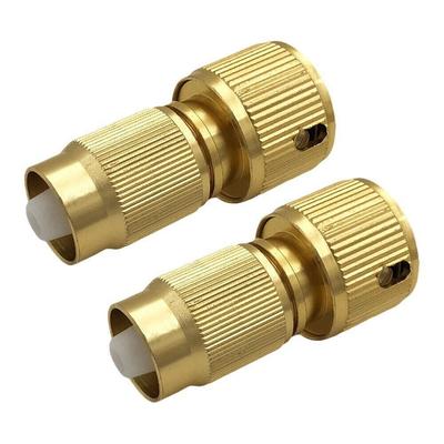 Expandable Hose Repair Adaptor Brass Quick Coupling Garden Hose Fitting with Thread Linking Tap Water Hose Connector